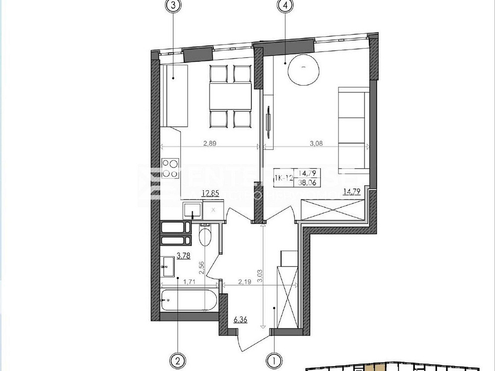 Продаж 1к квартири 38.1 кв. м Київ - фото 2