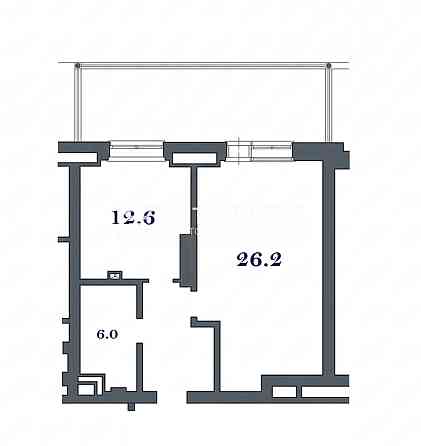 Продаж Квартира 1-кімнатна, 2/34 поверх на вул. Ревуцкого Киев