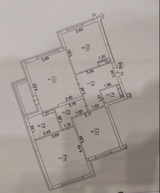Продаж Квартира 3-кімнатна, 22/26 поверх на Пчелки, 7 Київ - фото 9