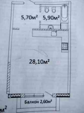 Продаж Квартира 1-кімнатна, 10/24 поверх на Гагарина пр., 9 Одеса