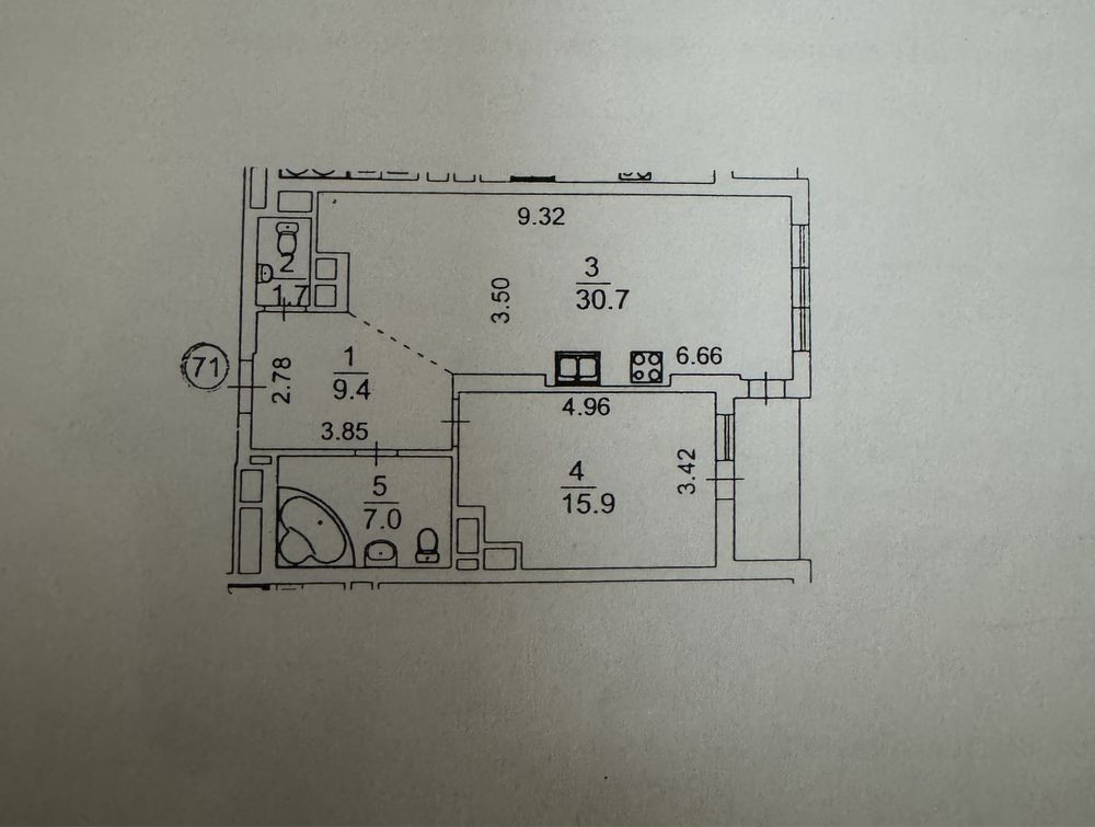 Продаж Квартира 1-кімнатна, 13/24 поверх на Генерала Шаповала вул., д. 2 Kiev - photo 15