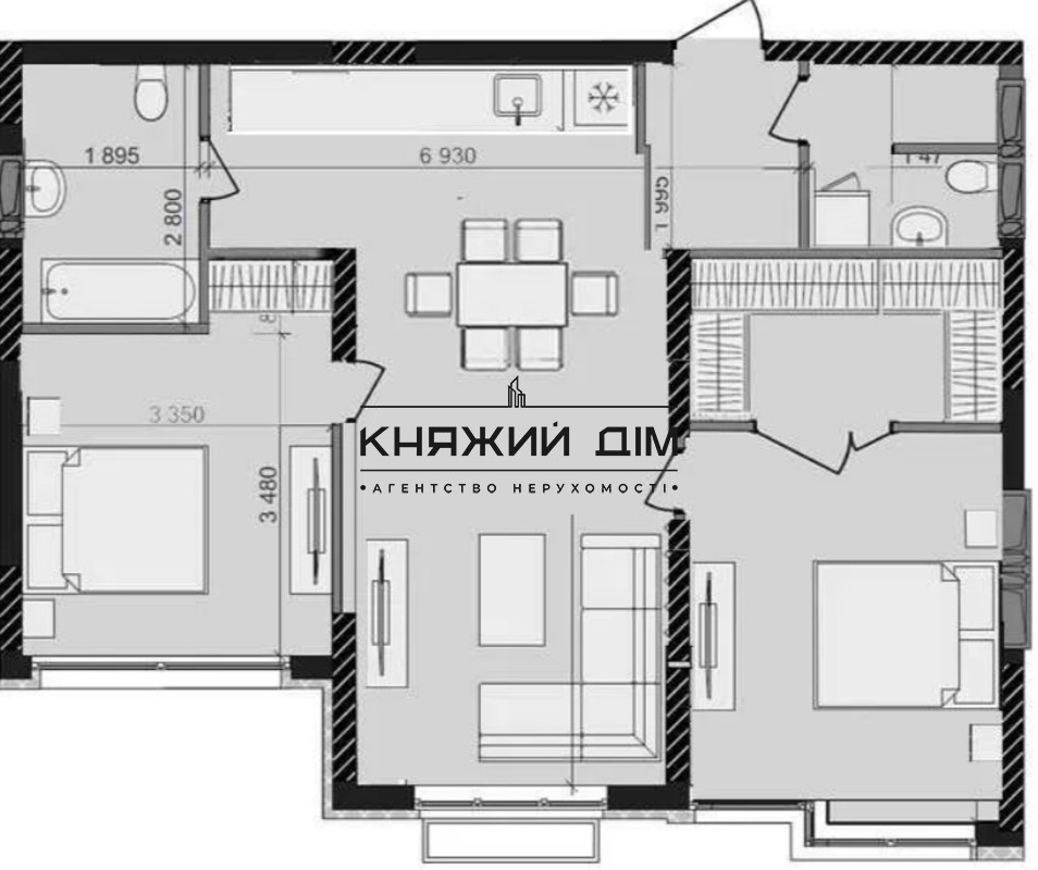 БЕЗ КОМІСІІ ПРОДАЖ 3 кімнатна квартира ЖК Perfect Town КОД 21146075 Київ - фото 3