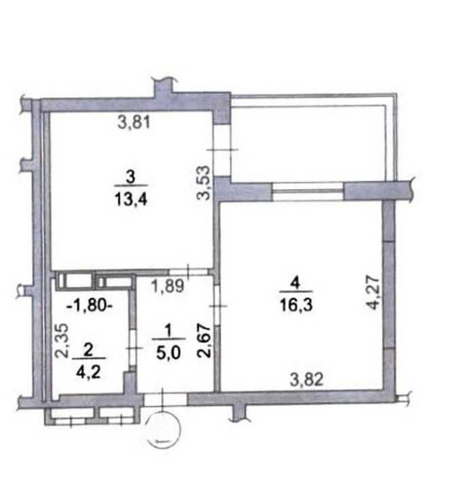 Продаж Квартира 1-кімнатна, 5/16 поверх на Заболотного Академіка вул., д. 148В Київ - фото 7