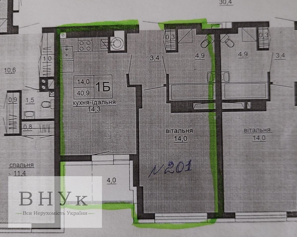 Продаж Квартира 1-кімнатна, 9/16 поверх на Підволочиське шосе Тернопіль - фото 10