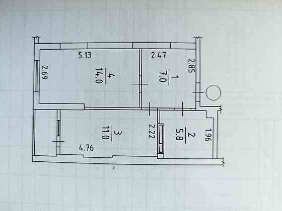 Продаж Квартира 1-кімнатна, 17/25 поверх на Бориспільська, 19 Київ