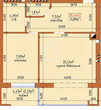 Продаж 2к Квартира 58.44 кв.м Балабанівка вул. Брюховичи (Перемишлянський район) - изображение 3