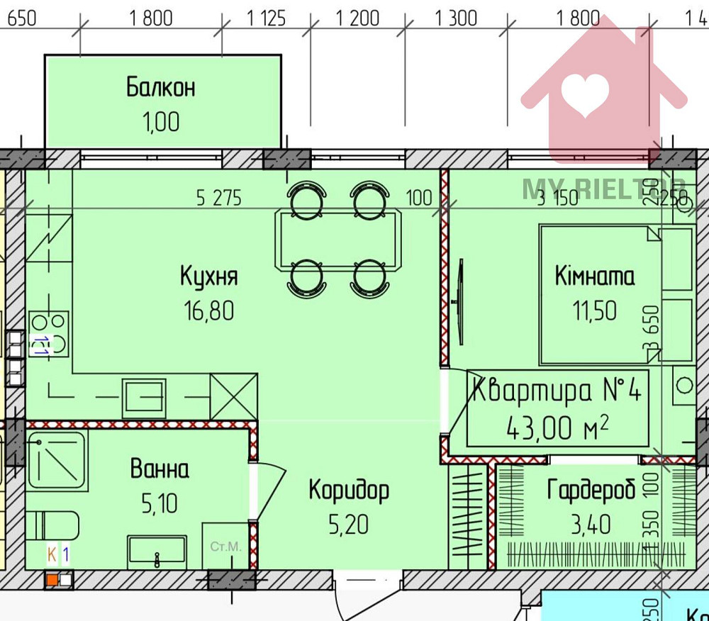 Продаж 1к Квартира 41.1 кв.м Загорська, 178 Ужгород - фото 9