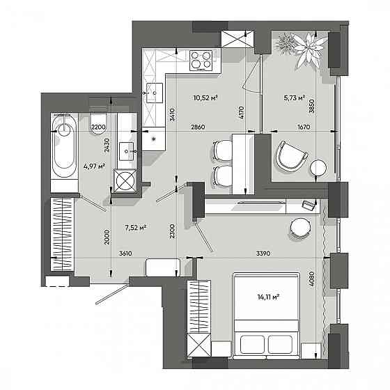 Продаж Квартира 1-кімнатна, 8/8 поверх на вул. Ленона Джона L'viv