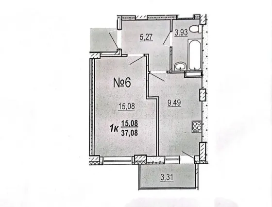 For sale 1-room Apartment 40 sq.m вулиця Бочарова 70 Odessa