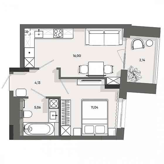 Продаж Квартира 1-кімнатна, 2/10 поверх на вул. Раковського Івана L'viv
