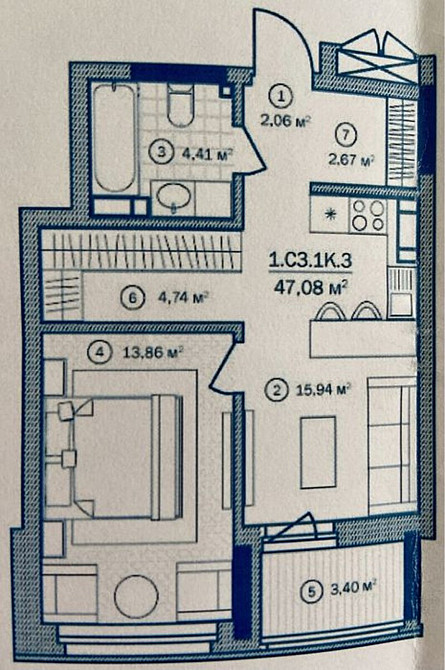 Продаж Квартира 1-кімнатна, 3/26 поверх на Євгена Сверстюка, 54 Київ - фото 3