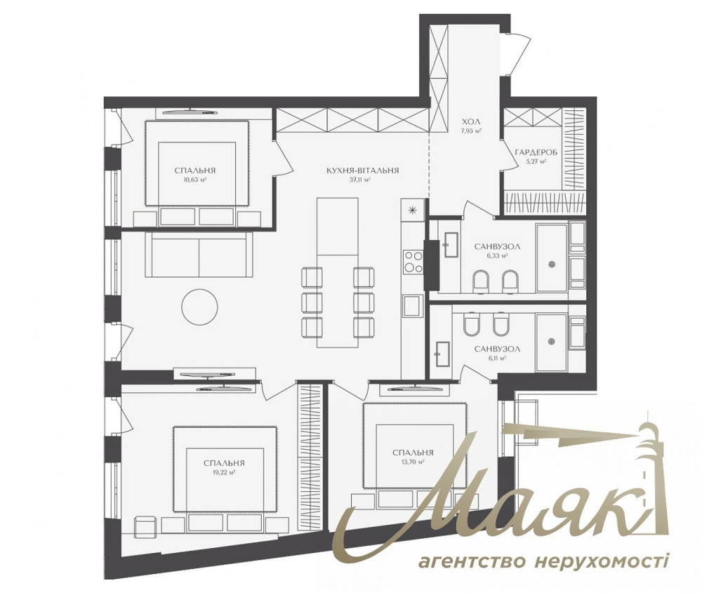 Продаж Квартира 3-кімнатна, 5/25 поверх на Бережанська вул., д. 9 Київ - фото 2