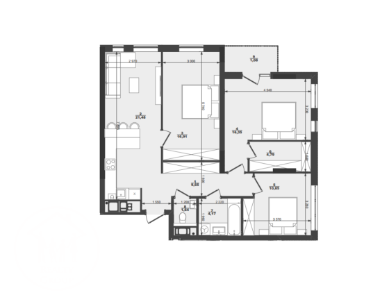 Продаж 3к Квартира 89 кв.м Трильовського, 4А Львов