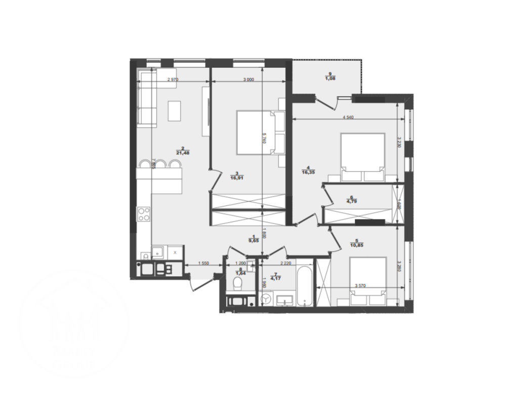 Продаж 3к Квартира 89 кв.м Трильовського, 4А L'viv - photo 2