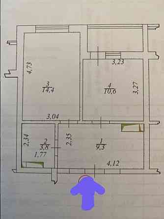 Продаж Квартира 1-кімнатна, 22/25 поверх на улица Ревуцкого, д.40 Kiev
