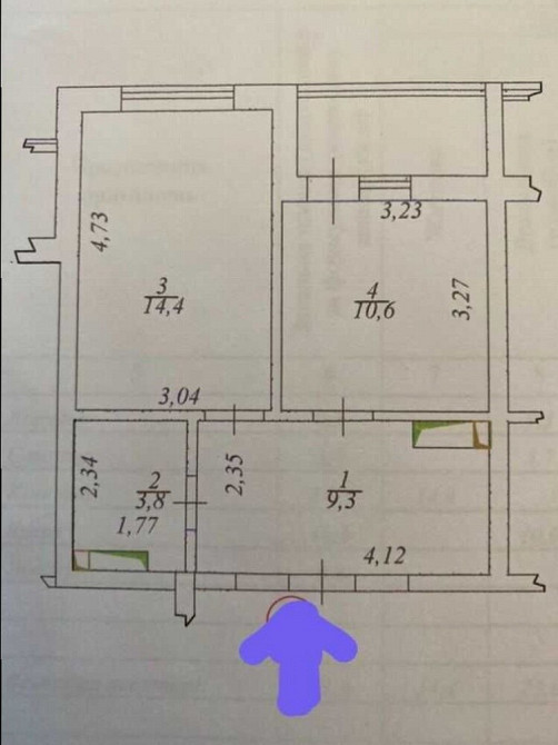 Продаж Квартира 1-кімнатна, 22/25 поверх на улица Ревуцкого, д.40 Київ - фото 5