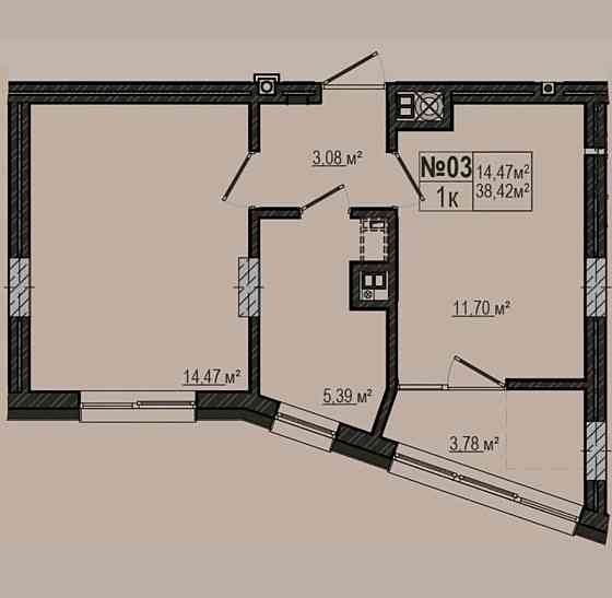 Продаж Квартира 1-кімнатна, 7/10 поверх на вул. Федьковича Івано-Франківськ