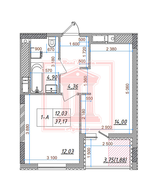 Продаж 1к Квартира 37 кв.м Нова-2, 5 Борисполь - изображение 16