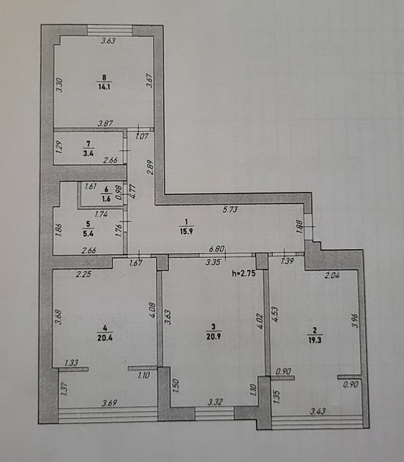 Продаж Квартира 3-кімнатна, 8/10 поверх на вул. Галицька Івано-Франківськ - фото 2