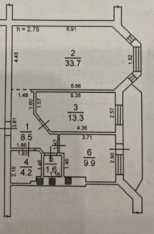 Двухкомнатная с ремонтом, новый дом. Одеса - фото 12