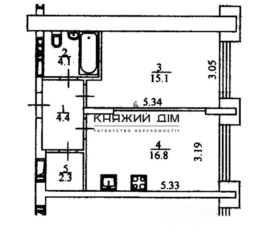 Продаж 1-но к.кв. в ЖК ДОК 32, по вул. Набережно-Рибальська в Оболонському р-ні. Код об'єкту №: 21145625 Київ - фото 5