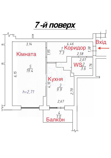 Продаж Квартира 1-кімнатна, 7/12 поверх на вул. Малоголосківська Львів - фото 16