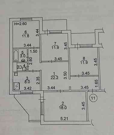 Продаж Квартира 4-кімнатна, 2/15 поверх на Ревуцкого, 13 Київ