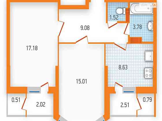 Продаж Квартира 2-кімнатна, 17/23 поверх на Бориспільська, 18 Киев