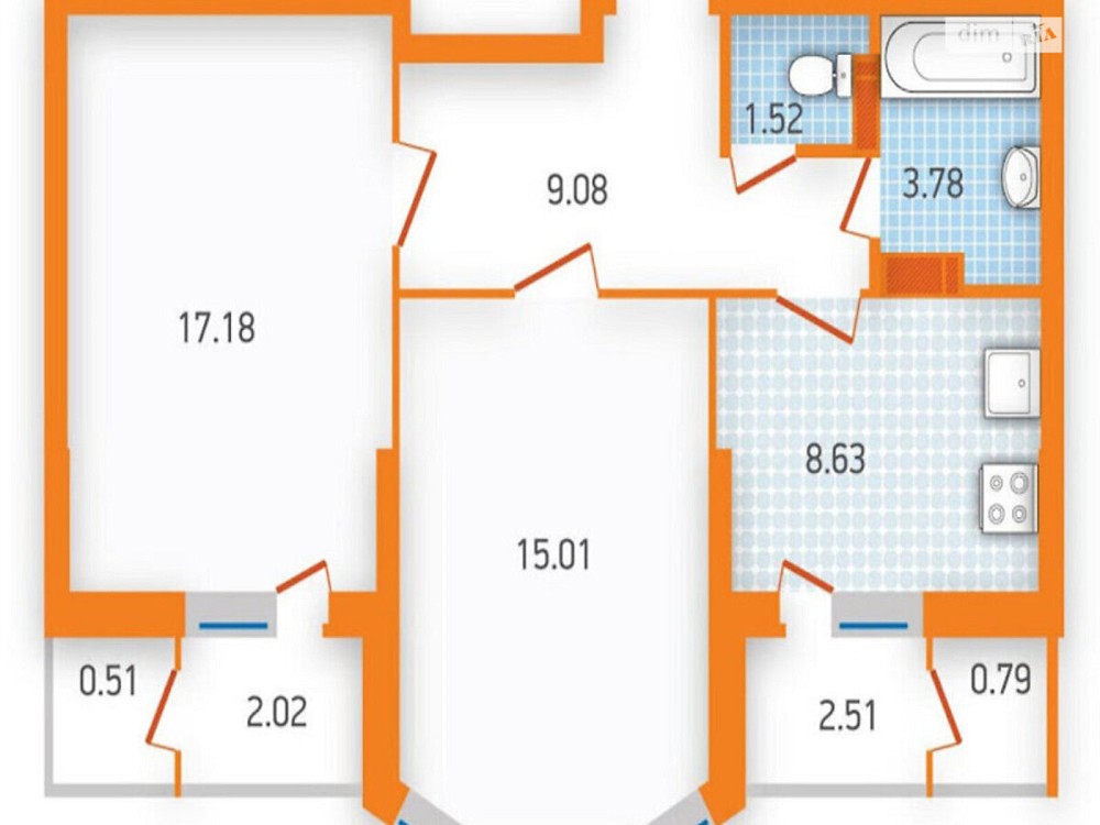 Продаж Квартира 2-кімнатна, 17/23 поверх на Бориспільська, 18 Kiev - photo 1