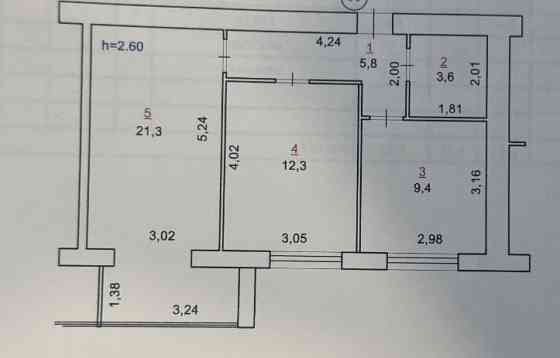 Продаж 2к Квартира 56 кв.м Євгенія Рихліка 15 Житомир
