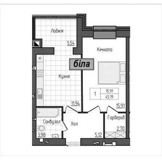 Продаж Квартира 1-кімнатна, 8/13 поверх на вул. Домбровського Zhytomyr