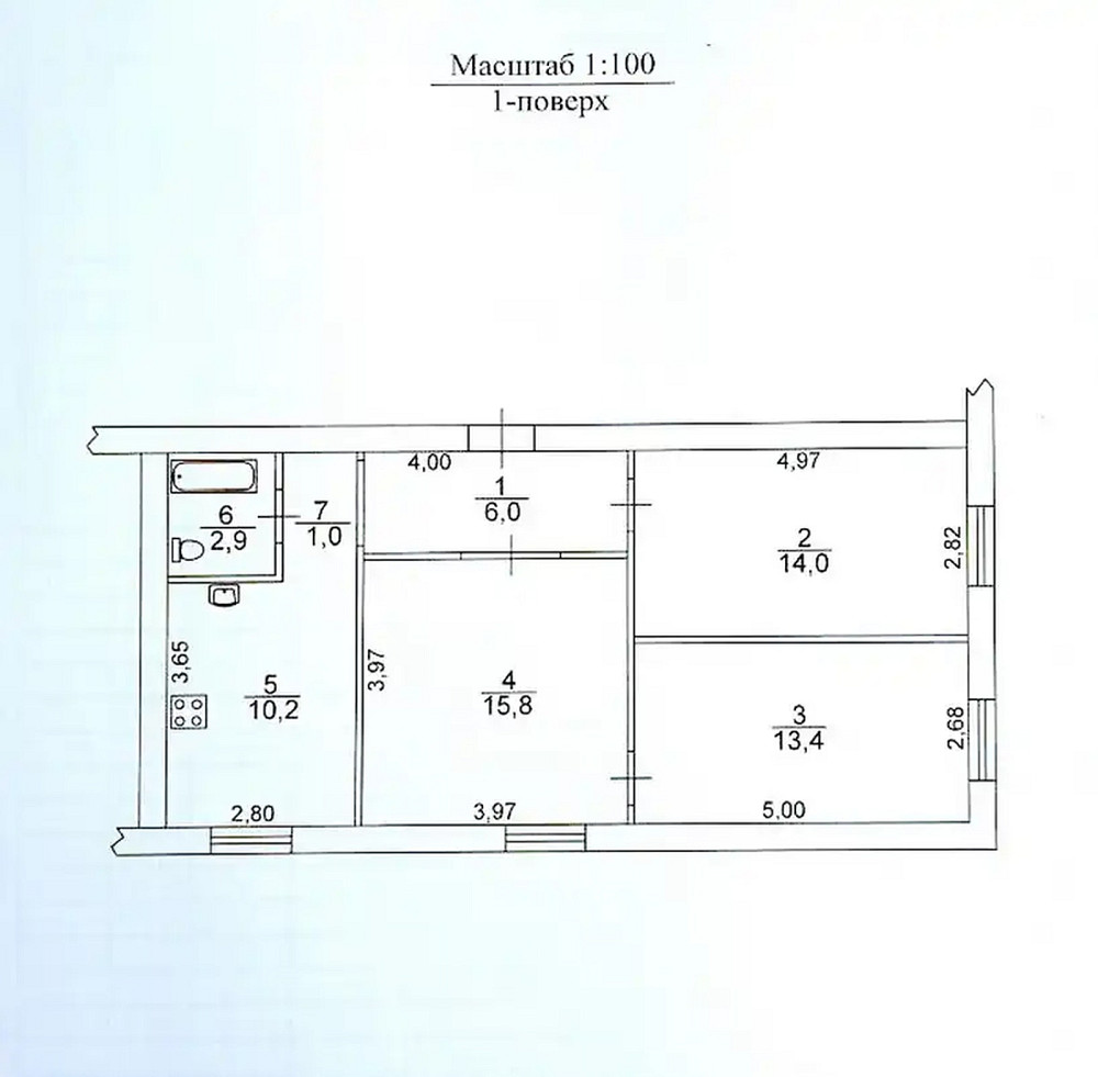 Продаж Квартира 3-кімнатна, 1/5 поверх на Универсальная ул., 9 Дніпро - фото 18