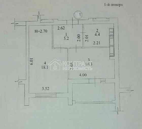 Продаж Квартира 1-кімнатна, 1/9 поверх на вул. Полтавський Шлях Харків