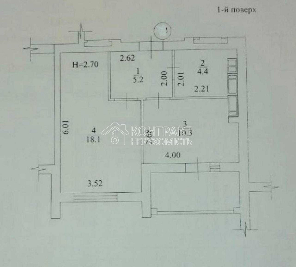 Продаж Квартира 1-кімнатна, 1/9 поверх на вул. Полтавський Шлях Харків - фото 1