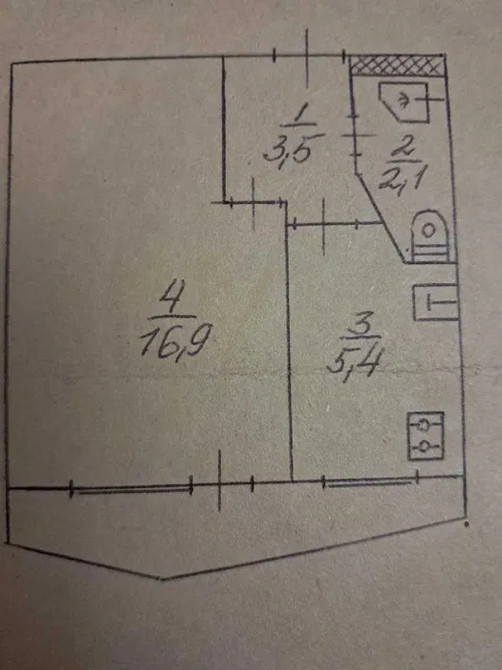 Продаж Квартира 1-кімнатна, 6/9 поверх на Празька, 17 Kiev - photo 15