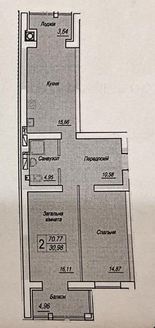 Продаж Квартира 2-кімнатна, 5/12 поверх на вул. Михайла Грушевського Житомир - фото 2