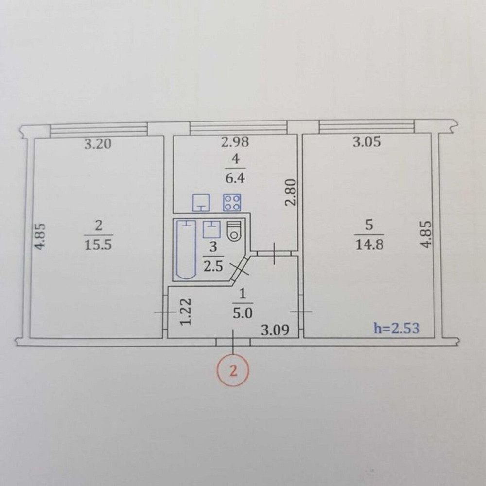 Продаж Квартира 2-кімнатна, 1/5 поверх на Харьковское шоссе, 14/1 Kiev - photo 2