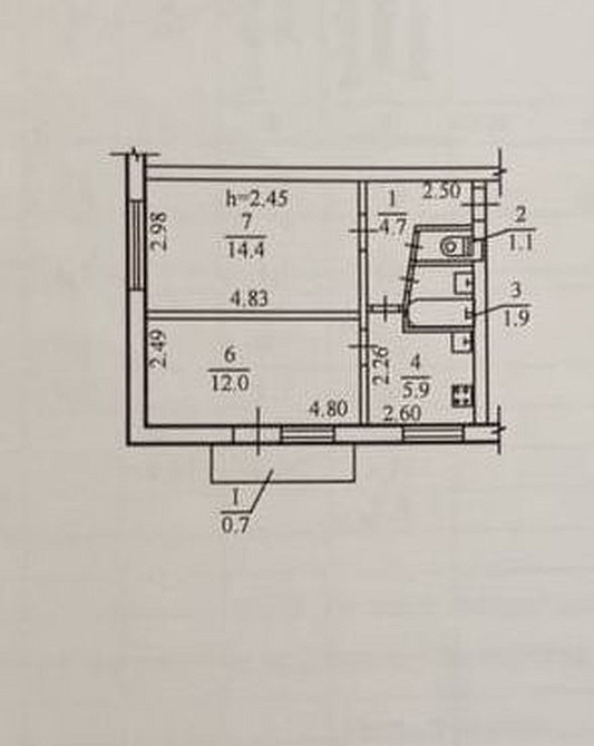 Продаж Квартира 2-кімнатна, 2/5 поверх на Автостроя ул., 8 Дніпро - фото 15