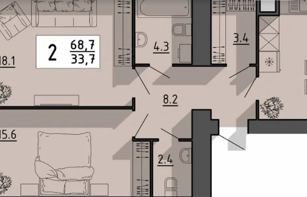 Продаж Квартира 2-кімнатна, 3/10 поверх Тернопіль - фото 9