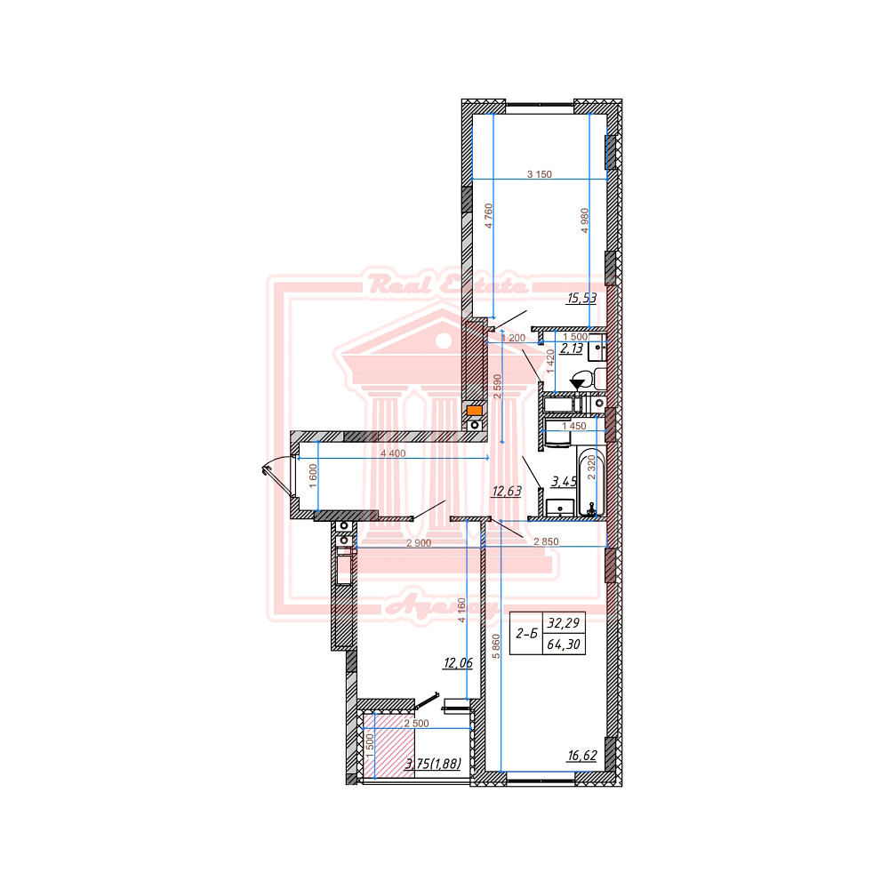 Продаж Квартира 2-кімнатна, 12/13 поверх на Нова-2, 5 Бориспіль - фото 17