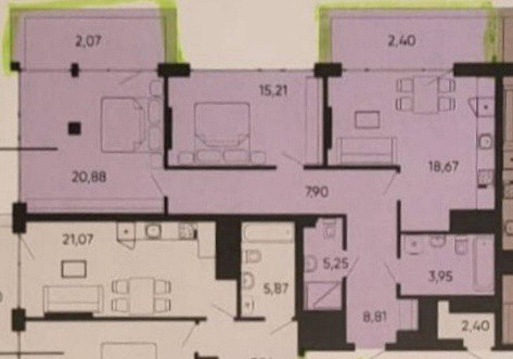 Продаж Квартира 2-кімнатна, 9/10 поверх на вул. Раковського Івана Львов - изображение 2