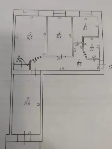 Продаж 3к Квартира 60 кв.м Короленка вулиця 7 Кропивницький - фото 5