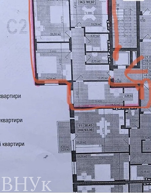 Продаж Квартира 3-кімнатна, 3/11 поверх на Євгена Коновальця Тернопіль - фото 2