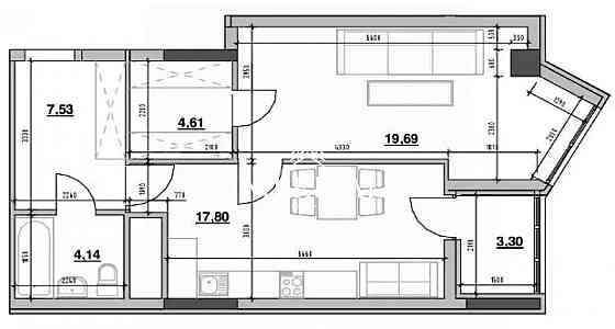 Продаж Квартира 1-кімнатна, 5/18 поверх на вул. Андрія Верхогляда Киев