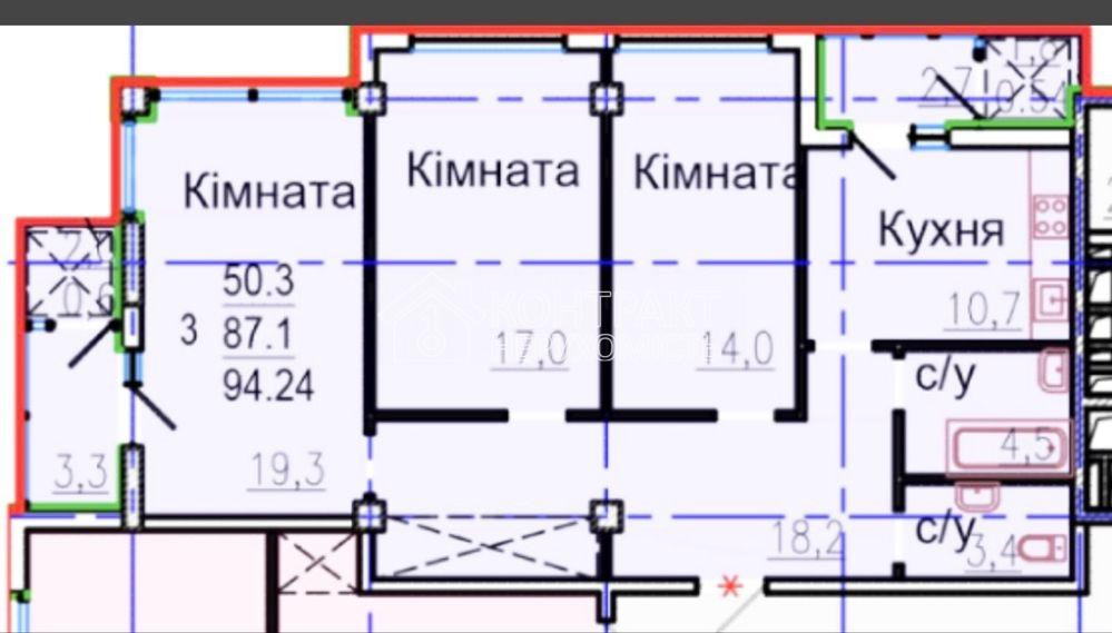 Продаж Квартира 3-кімнатна, 3/9 поверх на вул. Авіаційна Kharkiv - photo 15