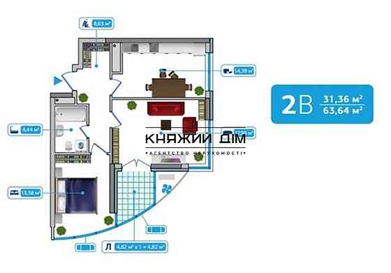Продаж 2-х к. кв. в ЖК Зарічний. № 21141634 Київ