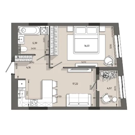 Продажа 1к Квартира 47.82 кв.м Пластова Львов