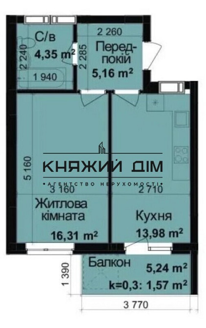 ПРОДАЖ 1к квартра в ЖК Кришталеві Джерела вул.Заболотного 148 В № 21145253 Київ - фото 4