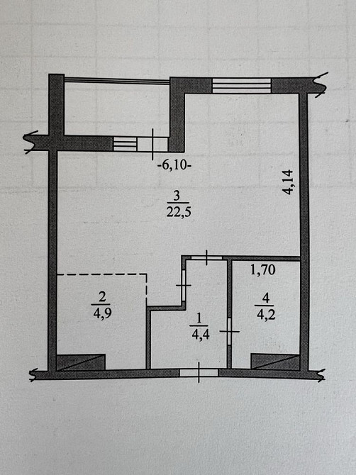 Продаж Квартира 1-кімнатна, 19/25 поверх на Приміська вул., д. 26А Новосілки (Іванківський район) - фото 3