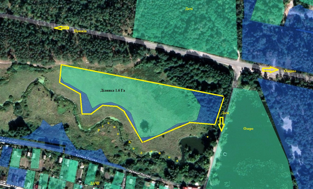Продаж земельної ділянки 1.6 га на Пряжів (біля річки та озера) Zhytomyr - photo 2